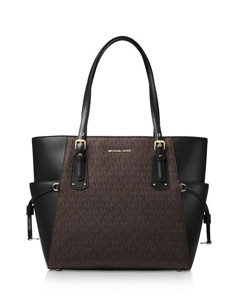 michael kors voyager east west leather tote|signature sinclair east west tote.